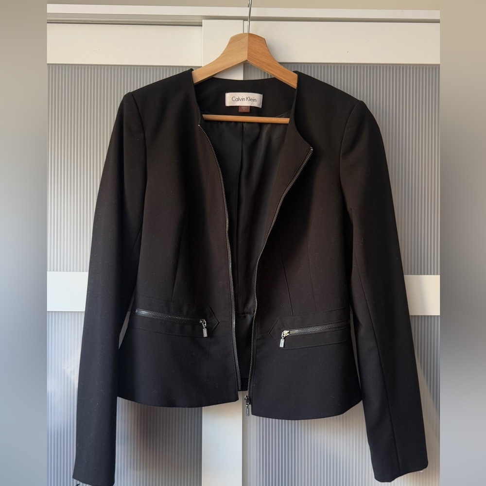 Calvin Klein Black Blazer with zipper